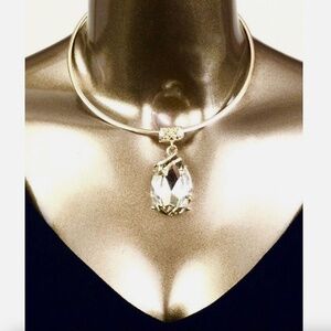 CLOSING SALE - MEDIUM CHAMPAGNE TEARDROP PENDANT